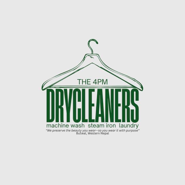 4pm dry cleaners logo